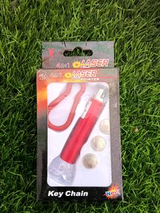 4 in 1 Lasser Light With Flower Light And Key Chain