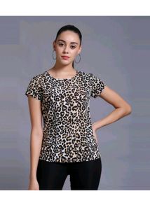 Leopard Print Short Sleeve Tee