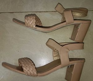 Nude Woven Heels