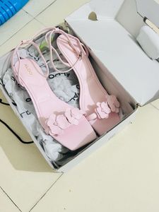 ALDO Pink Floral Ankle Strap  Stiletto Sandals