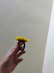 Crochet Sunflower hairties - Handmade