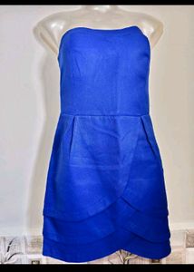 Size Small Blue Strapless Mini Dress