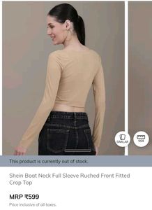 Shein Ruched Front Crop Top