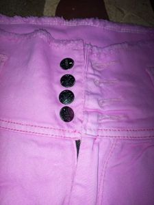 High Waist Pink Jeans