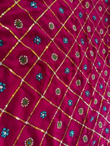 Pink Saree With All Over Work