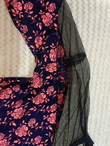 Pink Printed Floral Top❤️