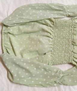 Green Polka Dot Long Dress