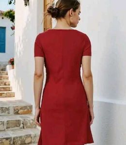 FLASH SALE 🔥Red Square Neck Mini Dress (Not Used)