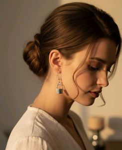 Gothic Y2K Lock and Key Earrings