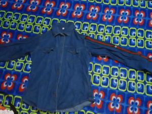 Striped Sleeve Denim Shirt