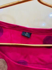 Pink &amp; Gold Polka Dot Dress