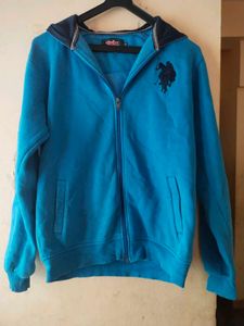 U.S. Polo Assn. Blue Zip-Up Hoodie mens/women
