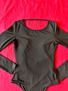 Shein Black Backless Partywear Bodysuit