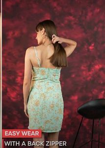 With Tag Floral Print Mini Dress