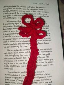 Red Crochet Handmade Bookmark