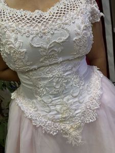 Pink Lace Ball Gown