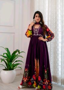 Long Gawn With Dupatta