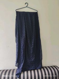 Navy Blue Sheer Overlay