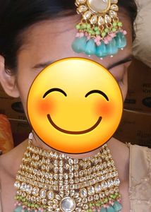 Heavy Sea Green Kundan Bridal Set