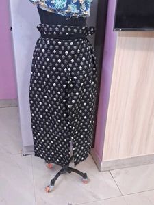 Elegant Black Floral Kurta N Plazoo