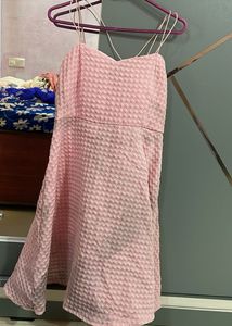 Pink Fit & Flare Mini Dress