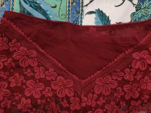 Red Floral Lace Briefs