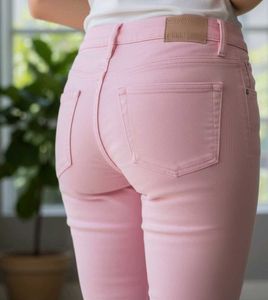 light Pink Slim fit jeans
