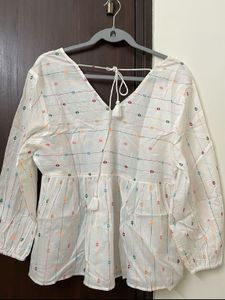 White Peasant Top