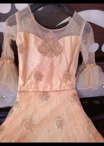 Party Wear Cindrella Gown For Women With Cancan Fu