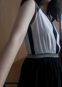PRICE DROP-Black And White Party Dress