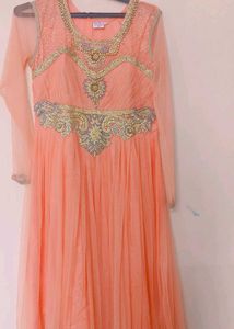 Three Piece Set Gown Dupatta And Pajama