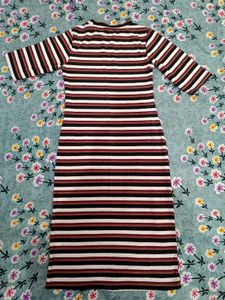 Striped Bodycon Midi Dress