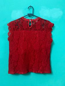 Red Lace Top