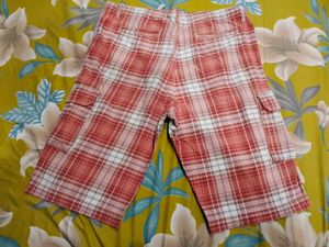 Red Plaid Cargo Shorts