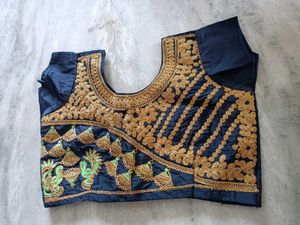 Embroidered Blue Blouse