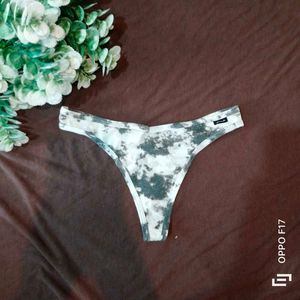 black Tie-dye Thong