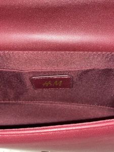 H&amp;M Burgundy Quilted Bag