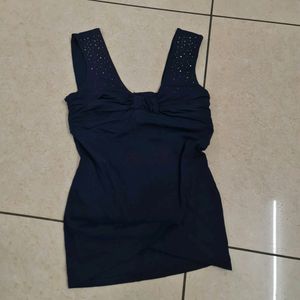 Party Top With Deep V Neck