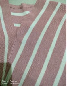 Pink And White Striped Top