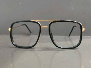 Spectacle Frame Black and Gold Color Edith Design