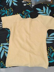 Yellow Square Neck Top