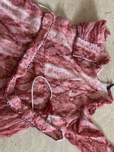 Stylish Pink Animal Print Dress