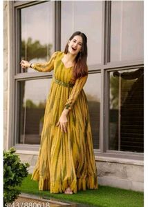 New Stayle Beautiful Women Gown Dress Inpoted Dres