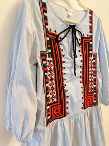 H&amp;M Boho Embroidered Dress