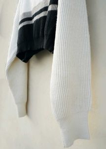 Striped Cropped Knit Sweater