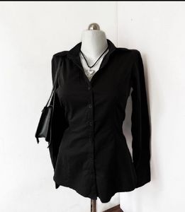 Black H&M Y2k Fitted Shirt