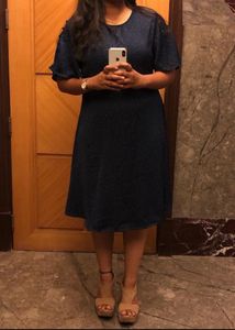 Navy Polka Dot Dress