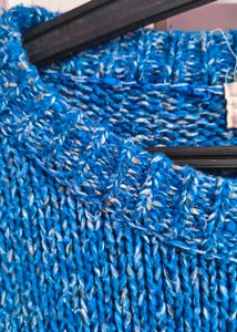 Blue Knit Pullover