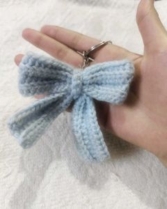 Bow Crochet Keychain
