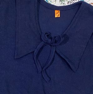 Navy Sleeveless Top